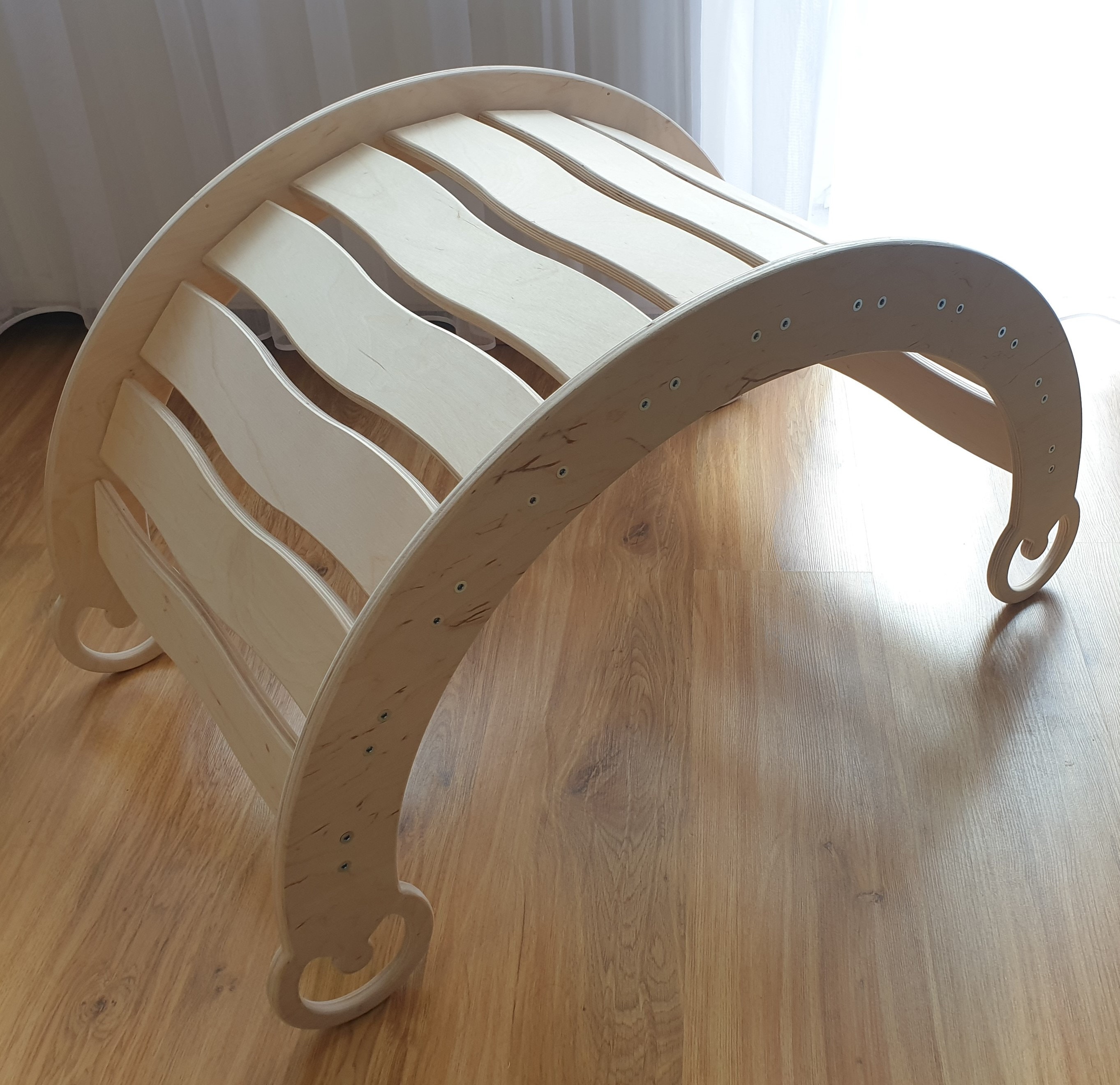 Handmade Natural Wooden Rocker With Pillow Gift for Baby Gift | Etsy