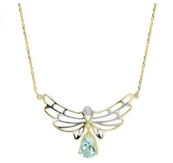 Absolute Jewellery Angel With Diamante Wings Necklace HCP204 main image 0