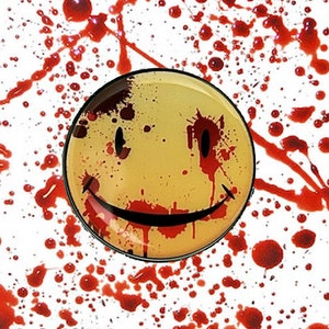 Damaged Smiley 2 Inch Offset Enamel Pin