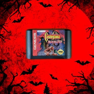 Vintage Sega Genesis Castlevania: Bloodlines Game Cartridge Vintage Sega Genesis Castlevania: Bloodlines Game Cartridge
