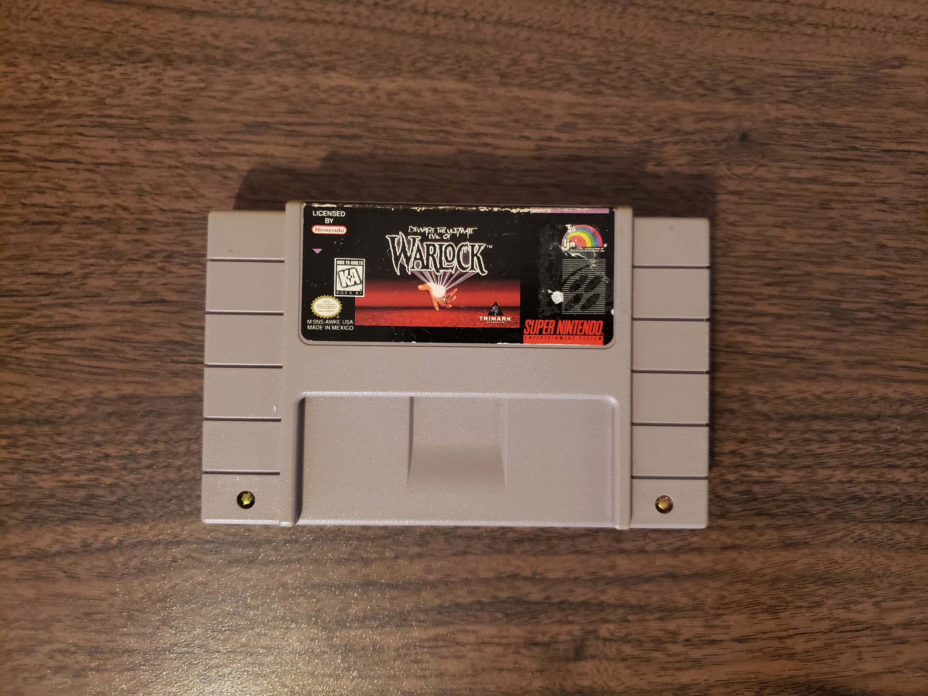 Warlock, videogioco d'epoca per Super Nintendo Italia