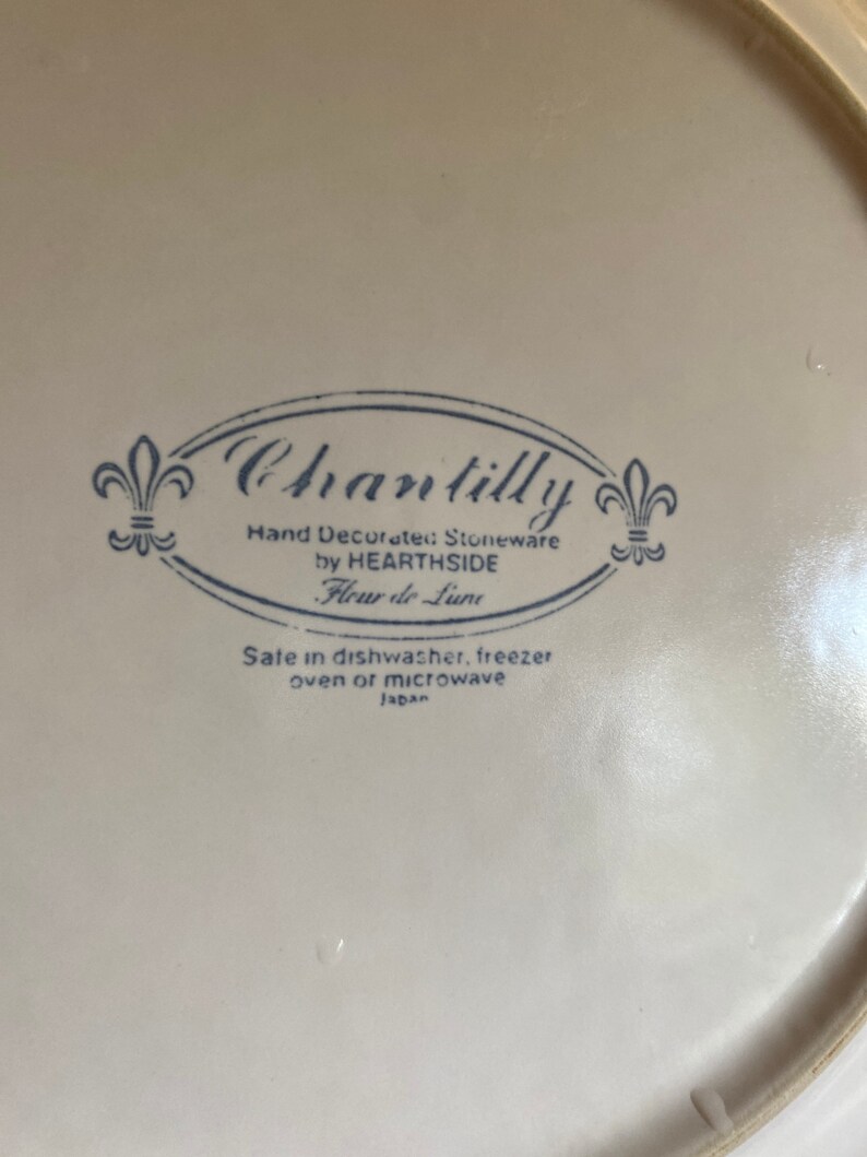 Chantilly Hearthside Dinner Plates Hand Decorated Stoneware by Etsy UK
