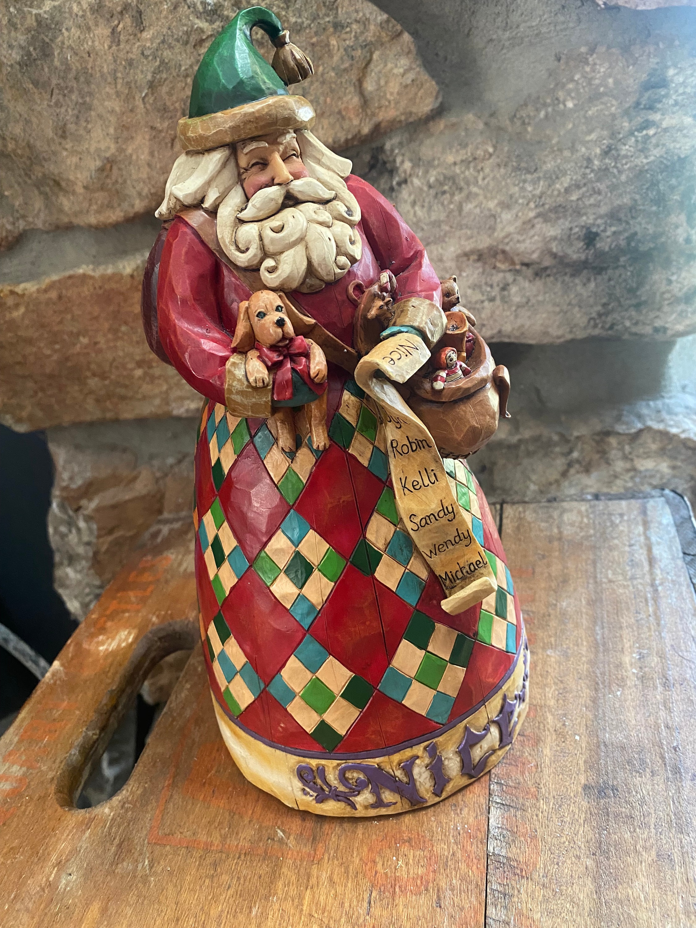 Jim Shore Naughty Nice Santa Heartwood Creek - Etsy