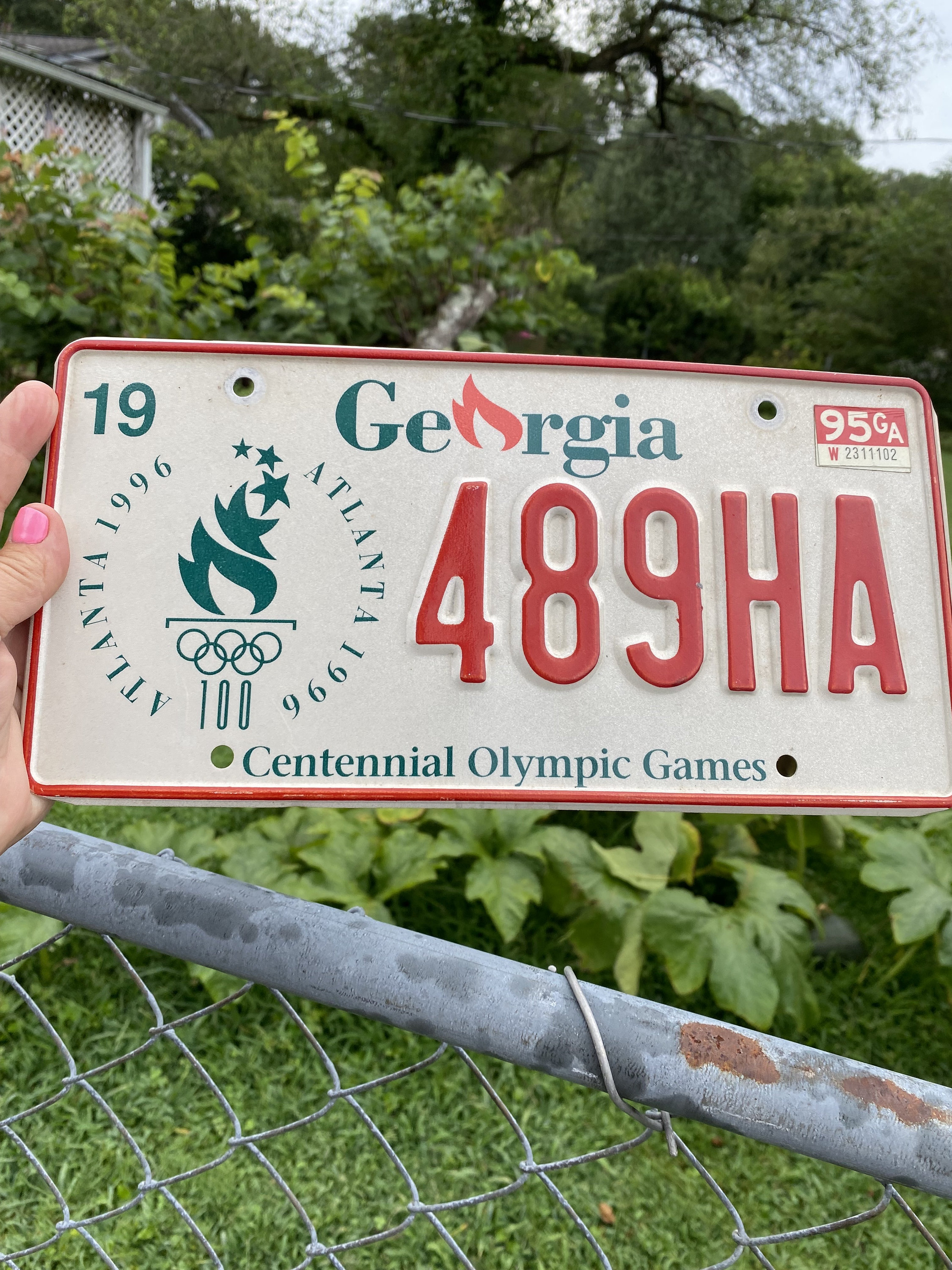 Olympic Games 1996 Car Tag License Plate Georgia License Plate