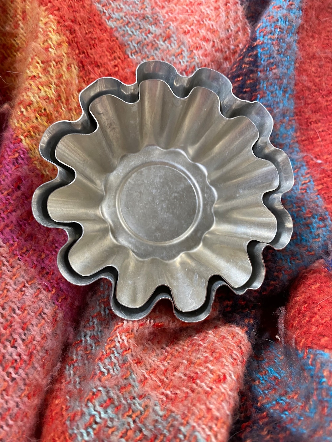 Fluted Custard Mini Gelatin Molds 1940s Set of 12 Mismatched Cups Molds