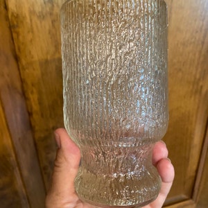 Crystal Ice by Indiana Glass Footed Tumblers Set of 4 Vintage Glasses