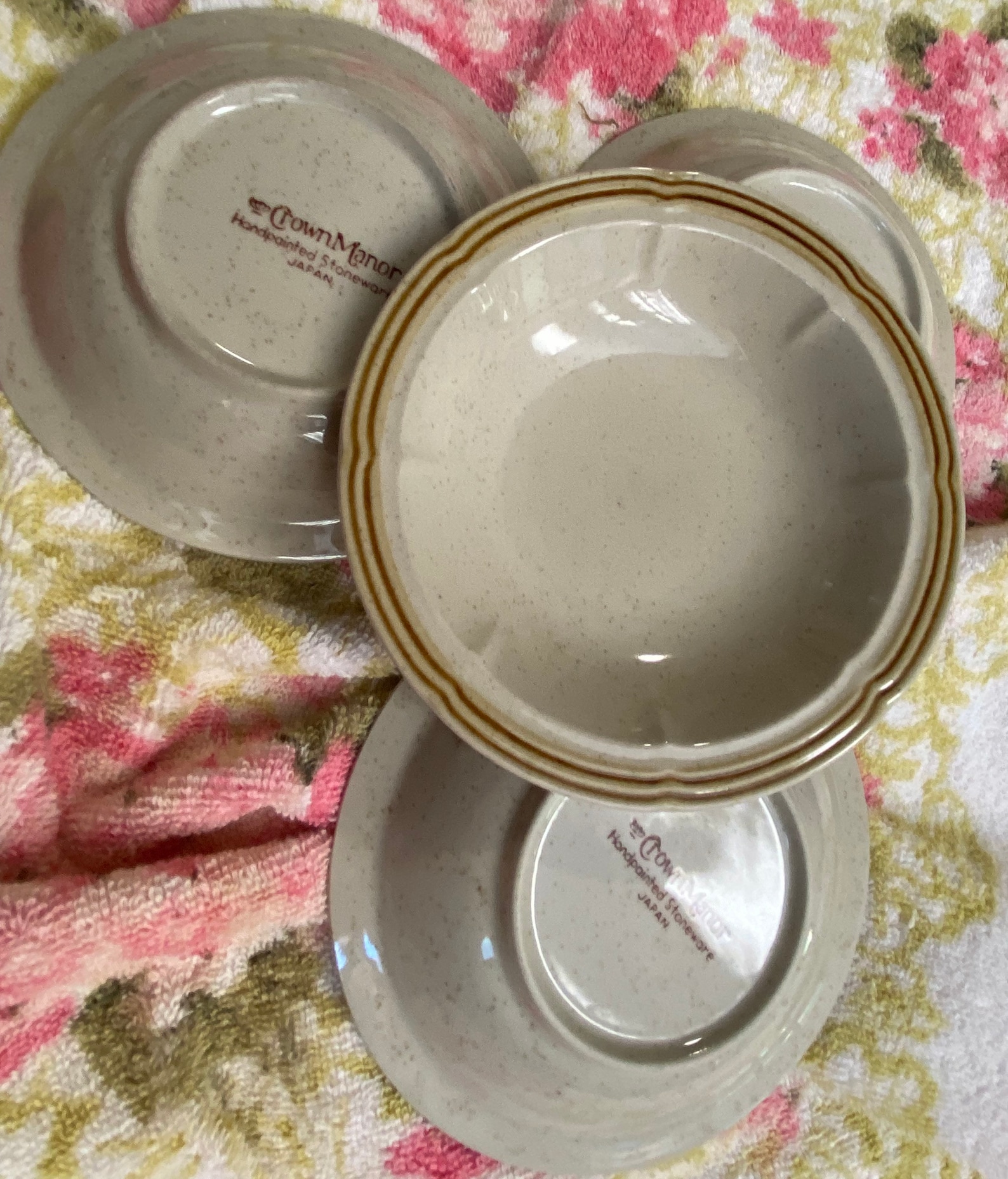 Crown Manor Handpainted Stoneware Desert Winds Set of 3 Fruit Etsy