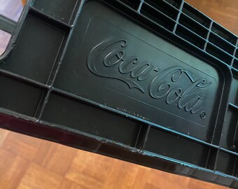 Coca Cola Plastic Crate 15 inch x 11.25 inch x 5.5 inch tall Black