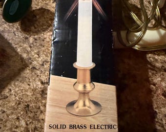 Solid Brass Vintage Noma Electric Candle Lamp Candle Nostalgic glass bulbs not included.