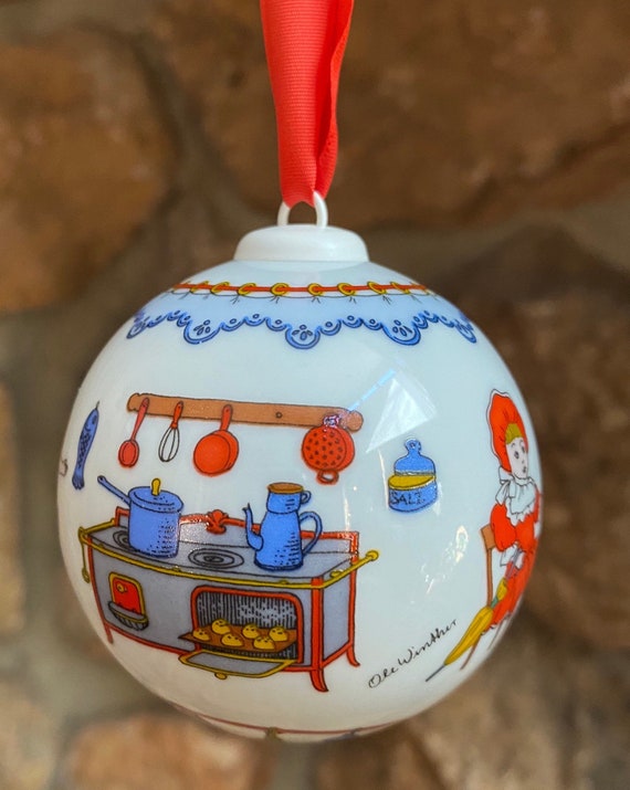 Kugel 1995 クリスマスオーナメント Hutschenreuther ドイツ Die