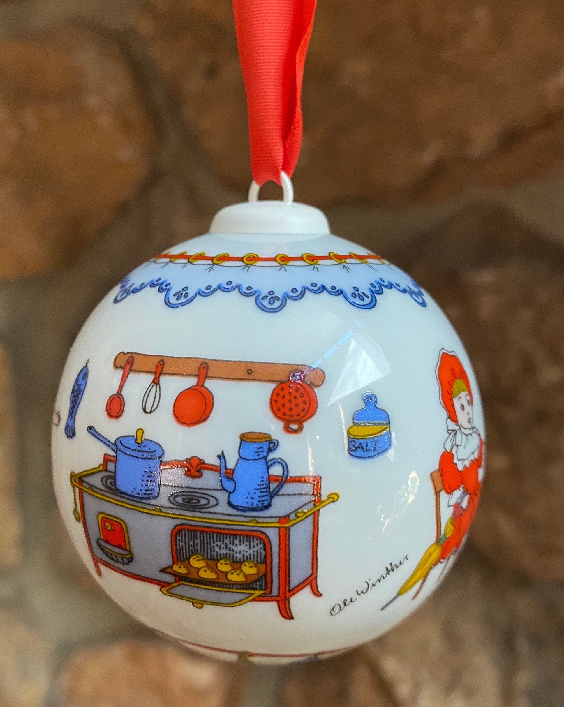 Kugel 1995 クリスマスオーナメント Hutschenreuther ドイツ Die