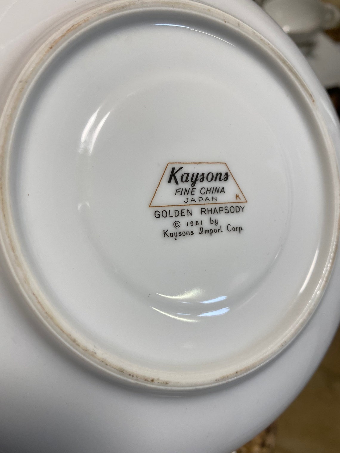 Kaysons Fine China Japan MS Y S Golden Rhapsody 1961 by Etsy