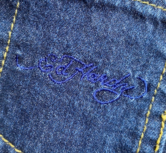 Rare Ed Hardy Tiger Embroidered Jeans Toddler Dark Blue Y2K Tiger