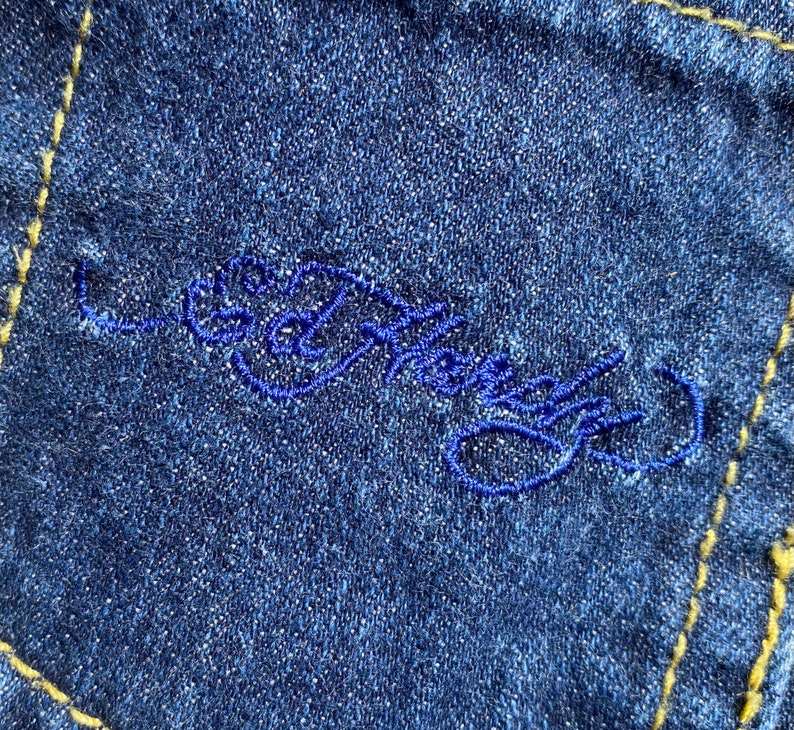 Ed Hardy Tiger Embroidered Jeans Dark Blue Y2K Tiger Patch Embroidered ...