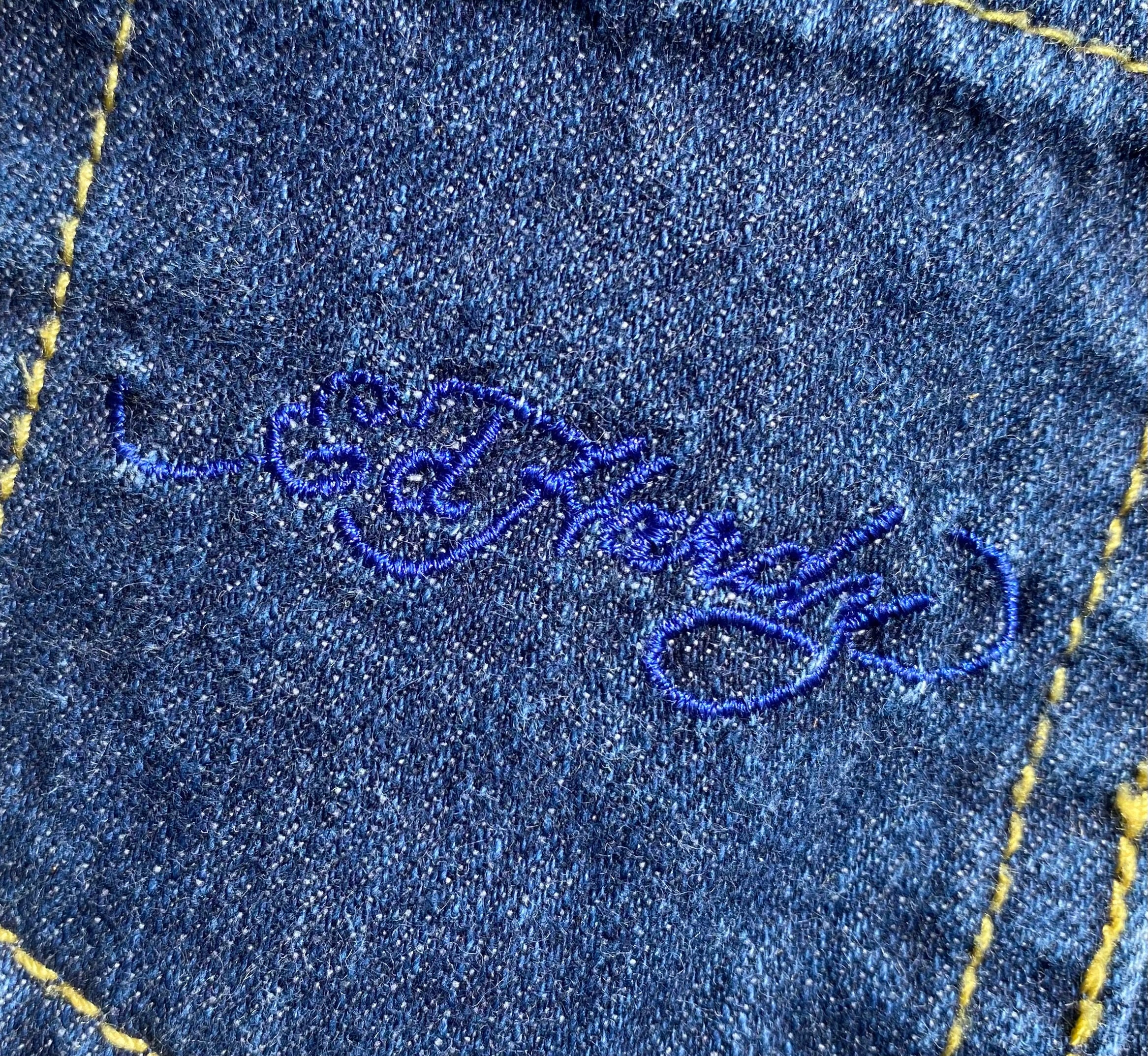 希少な Ed Hardy タイガー刺繍ジーンズ 幼児用 ダークブルー Y2K