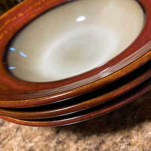 Linden Street Willow Lane Rust Soup/Salad Bowls Made in China Set of 5