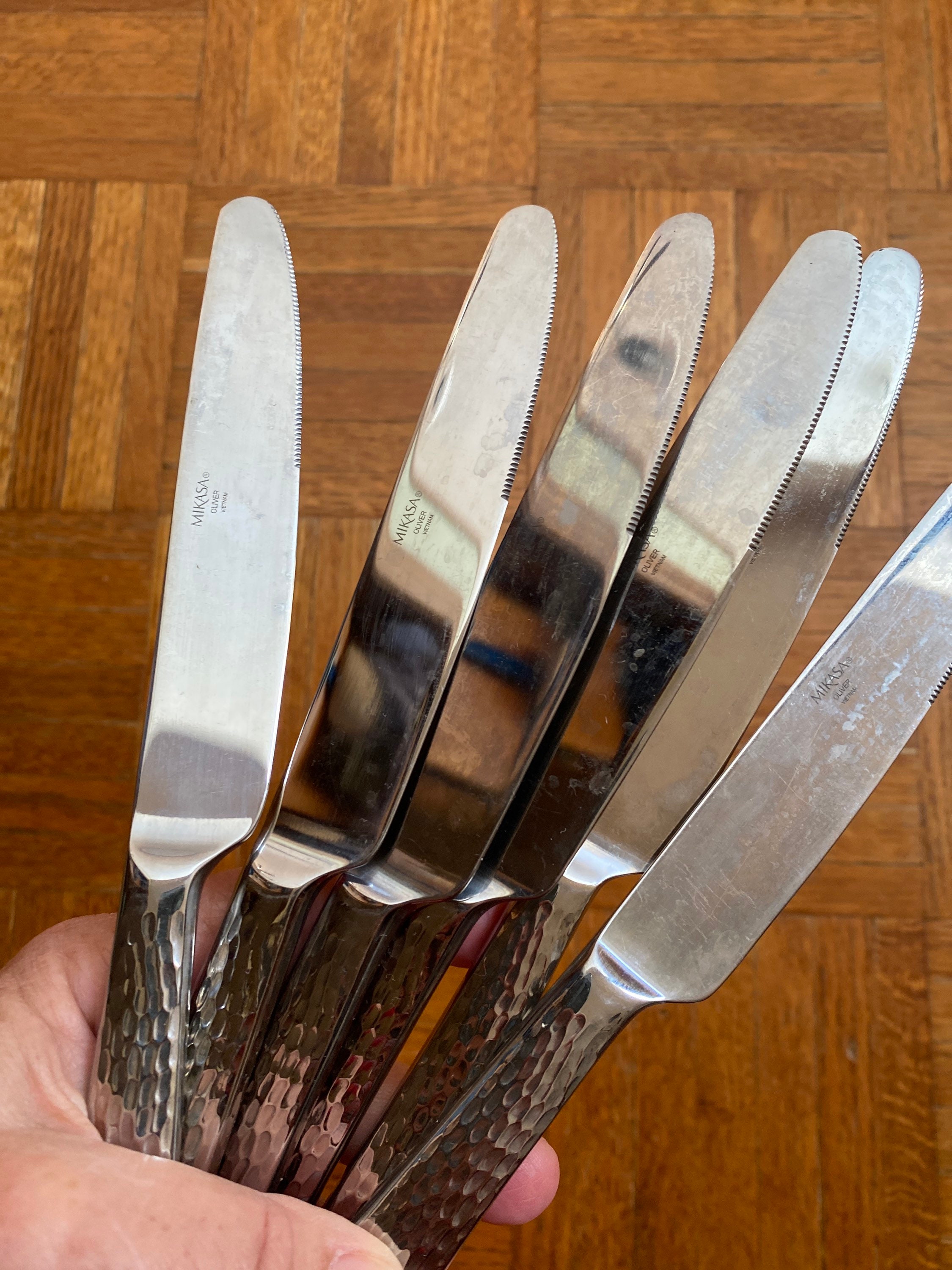 Mikasa Oliver 18/10 Stainless 9.5 Inch Knife Set of 6 French Solid