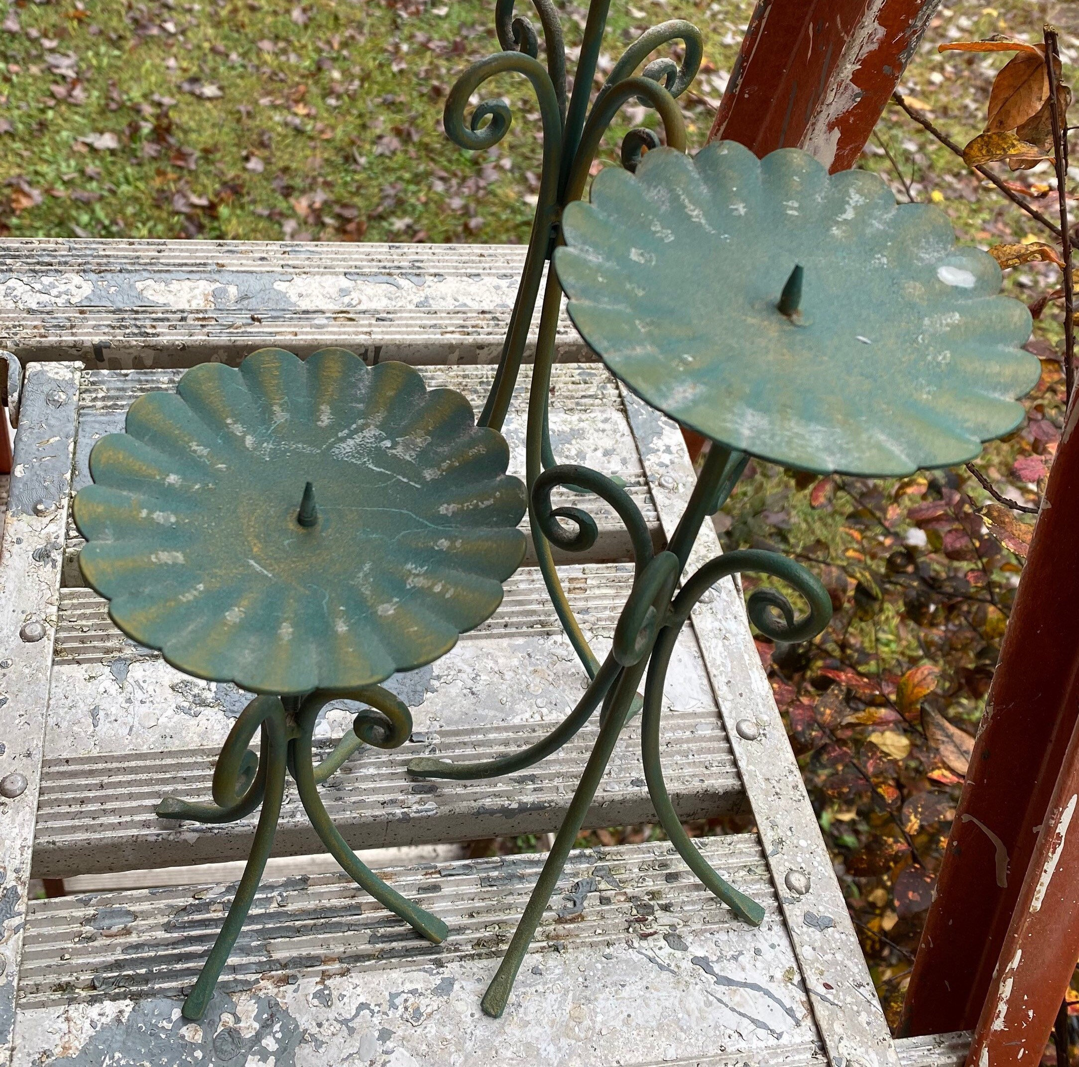 Wrought Iron Pillar Candle Holders Set of 3 Tall Medium and Etsy