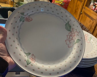 Sango Dinner Plates Rose Chintz 3793 Korea 10.5 in Set of 2