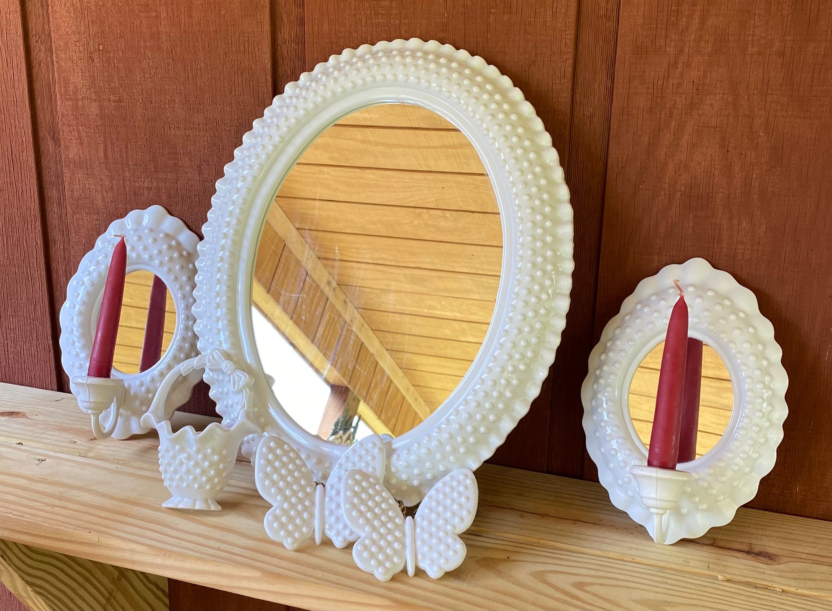 Burwood White Hobnail Wall Decor 1985 USA - Etsy