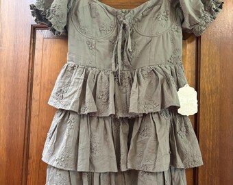Altar'd State Sage Green Mini Dress NWT Medium 100% Cotton - Etsy Altar'd State Sage Green Mini Dress NWT Medium 100% Cotton - Etsy