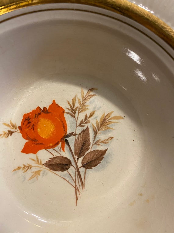 Victory 22 Karat Gold Fruit Dessert Salad Bowls American Limoges