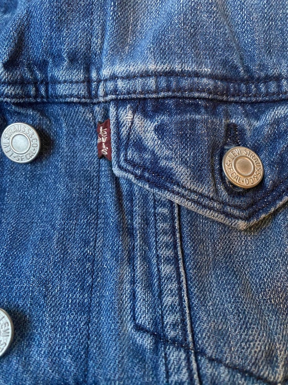 Levi Vintage Denim Jacket XS Ladies Red Tab Silver Leather Tag - Etsy