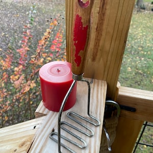 Red Wooden Handled Potato Masher Vintage