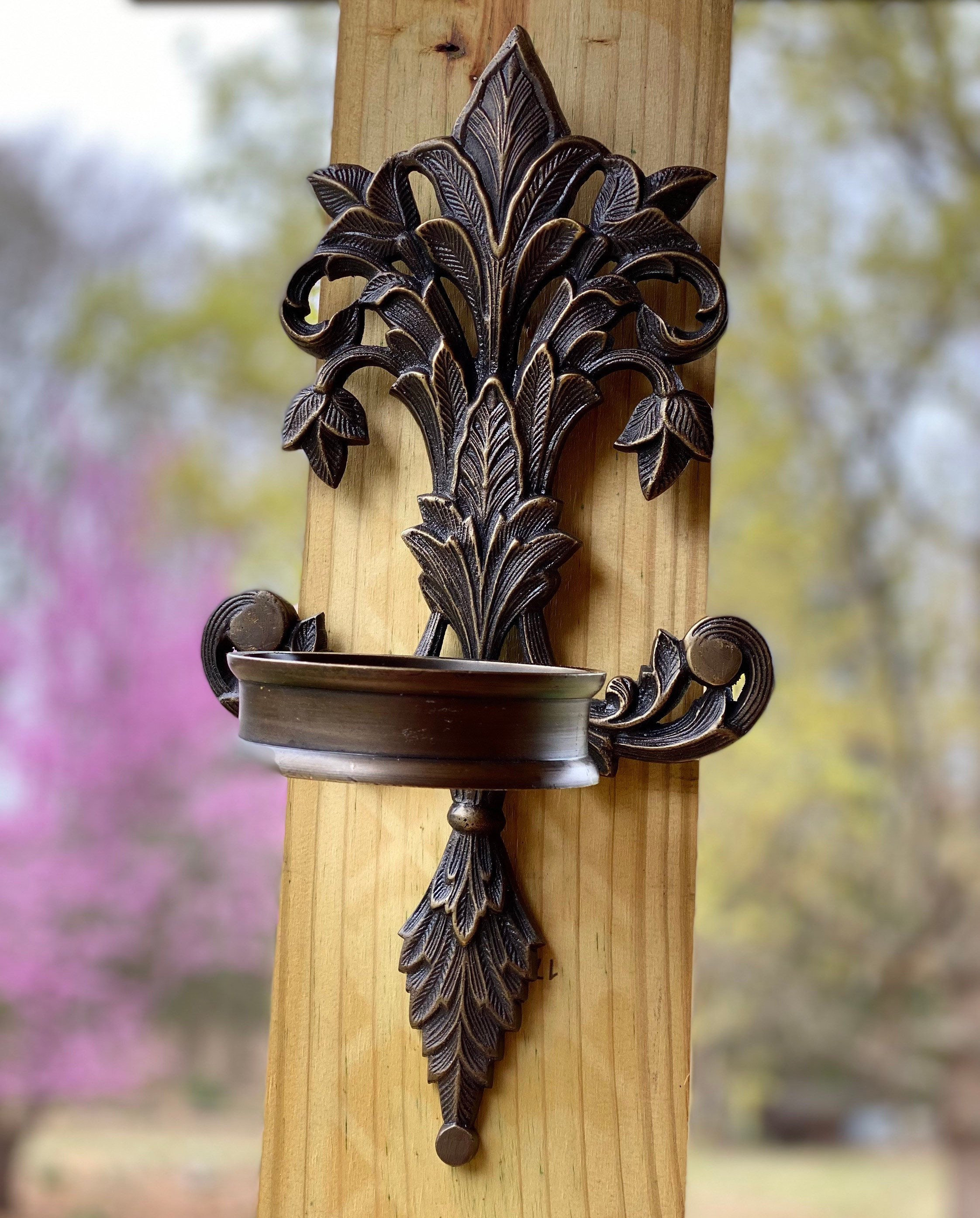 Iron Wall Decor Plant Holder Candleholder Potted Plant Holder Floral ...