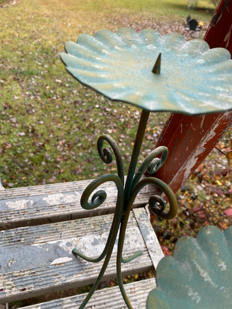 Wrought Iron Pillar Candle Holders Set of 3 Tall Medium and Etsy