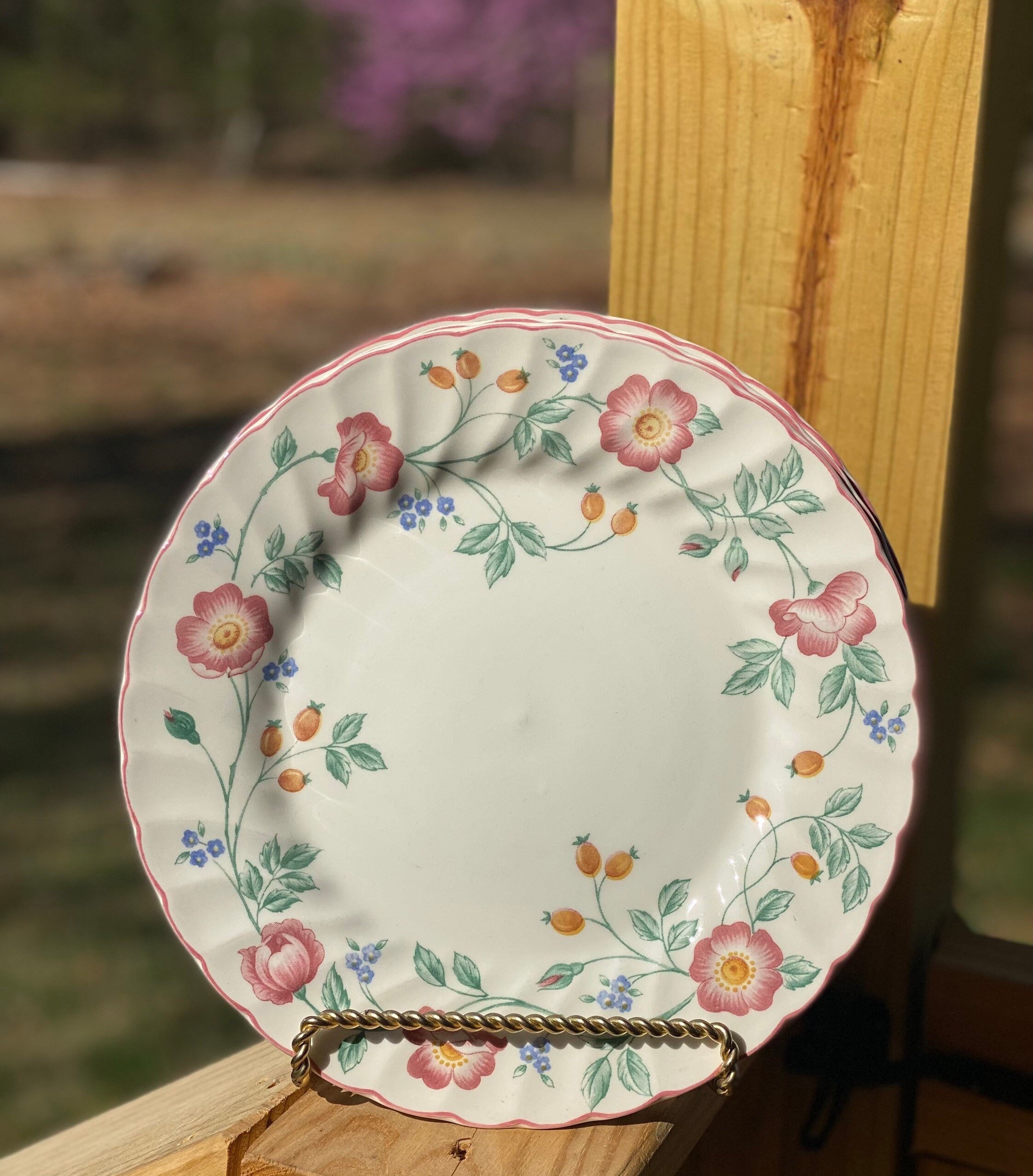 Briar Rose by Churchill. Dinner Plates Set of 4 Discontinued 1993