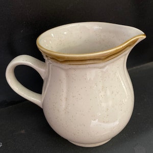 Crown Manor Stoneware Desert Winds Creamer and Saucer Set