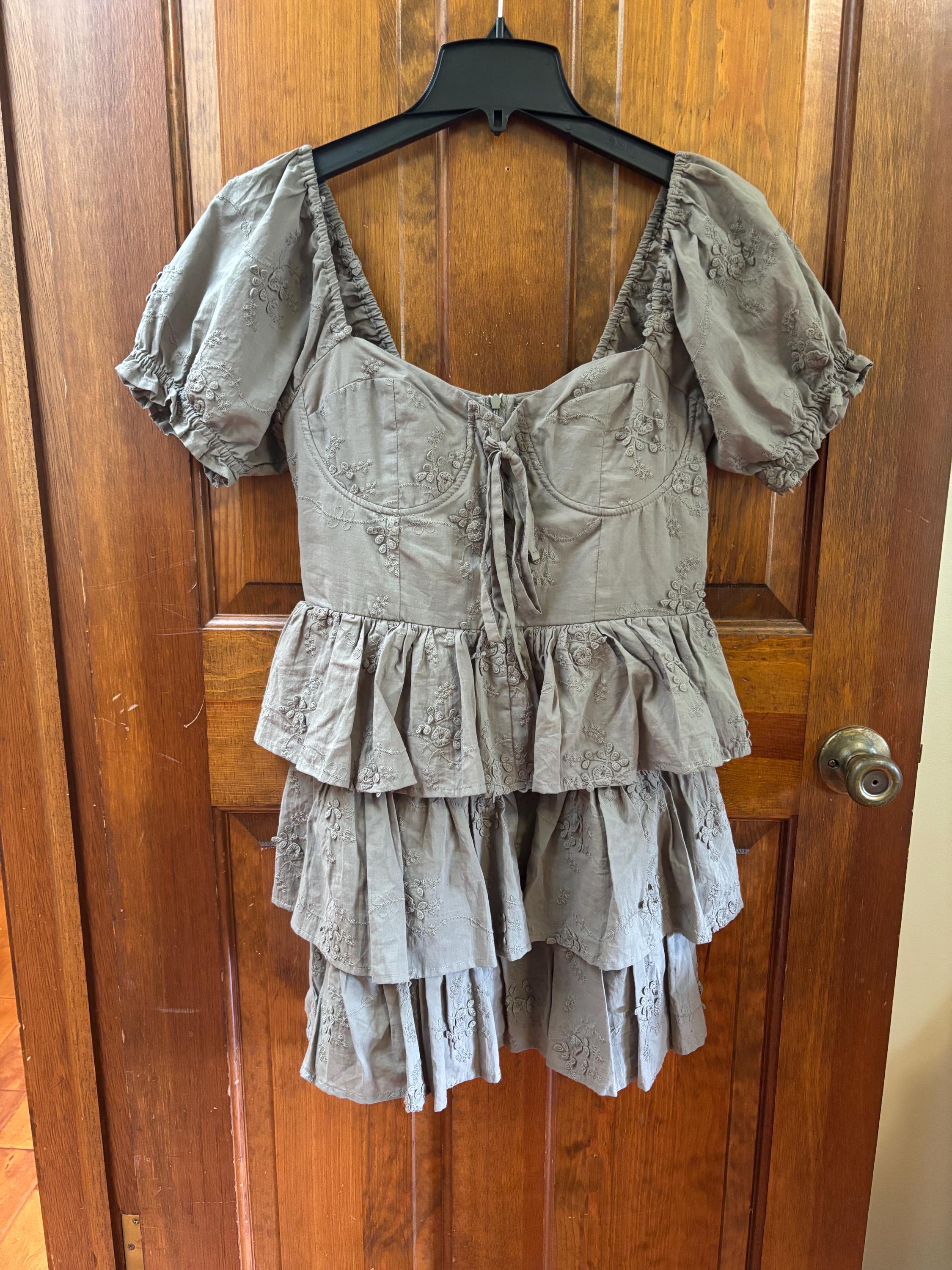 Altar'd State Sage Green Mini Dress NWT Medium 100% Cotton