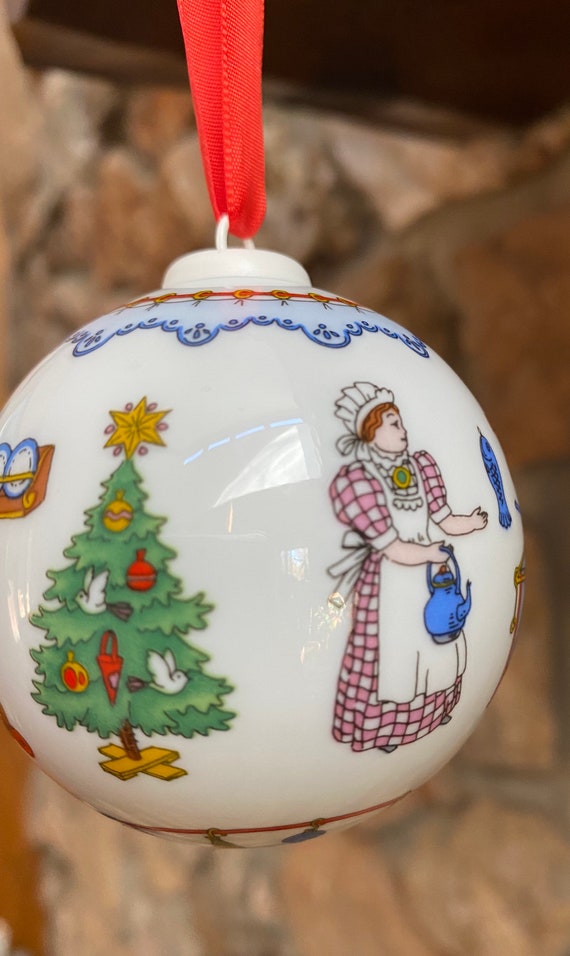 Kugel 1995 クリスマスオーナメント Hutschenreuther ドイツ Die
