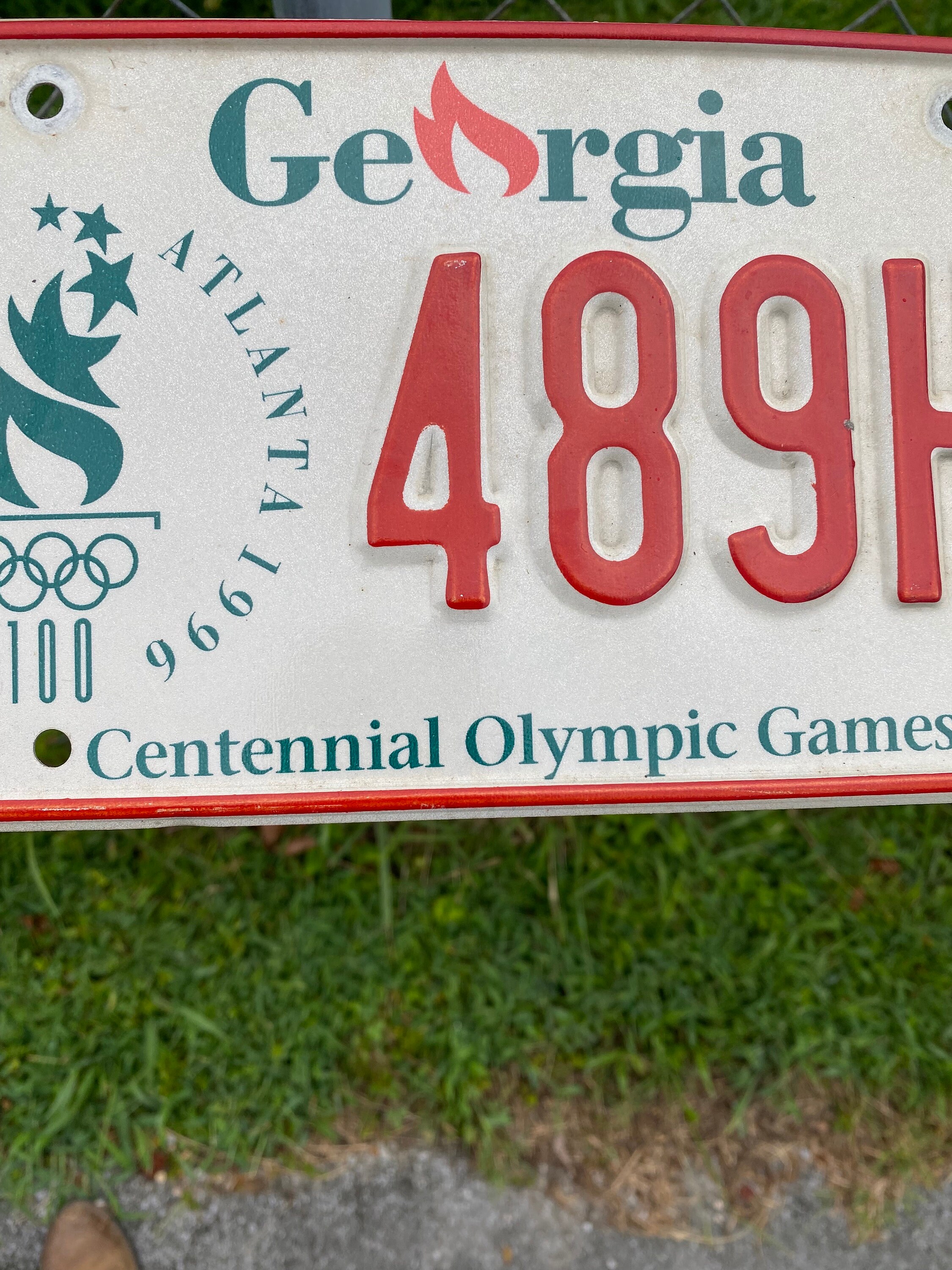 Olympic Games 1996 Car Tag License Plate Georgia License Plate