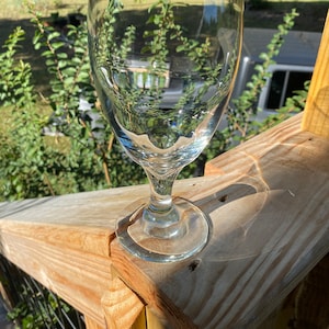 Libbey Goblet Clear Glass Footed Water Tea Glass Vintage 1990s