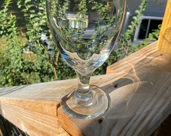 Libbey Goblet Clear Glass Footed Water Tea Glass Vintage 1990s