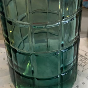 Anchor Hocking Tartan Dark Emerald Green Iced Tea Glasses Set of 4 St Patricks Day