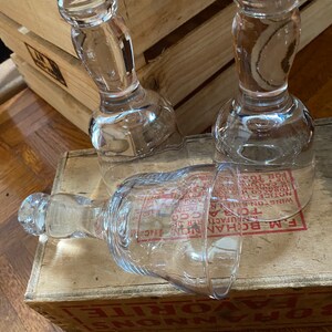 Handheld Glass Celebration Candle Holders Carriers Set of 3