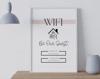 WiFi Sign Printable | Wifi Password Sign PDF | WiFi Password Printable | WiFi Printable | WiFi Network Sign | Wifi Print | Digital Download