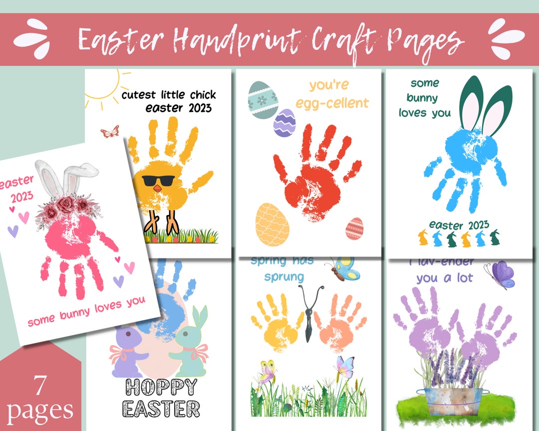 Handprint Art Craft  Easter Kids Activity handprint Keepsake