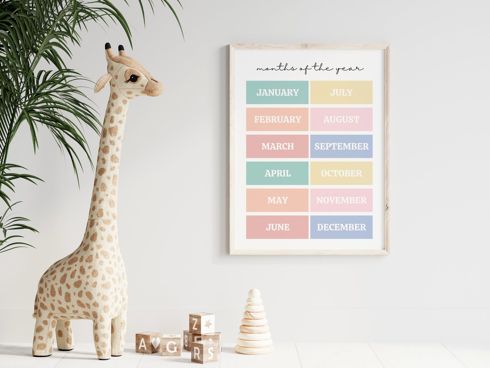 Pastel Months of the Year Poster | Classroom Decor Elementary ...