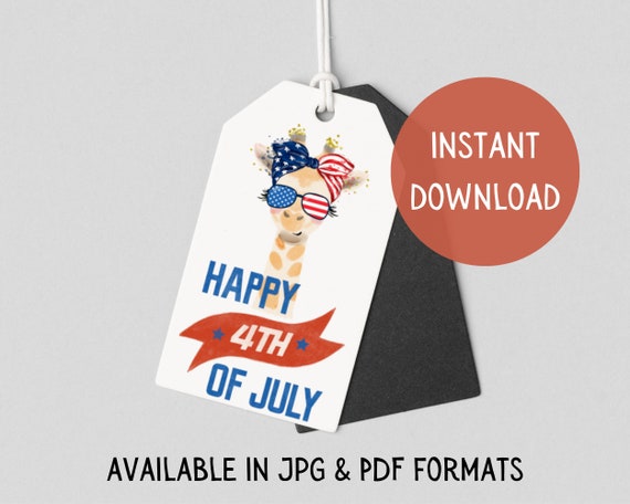 4th of July Printable Tag Tags for Handmade Items 4th of - Etsy