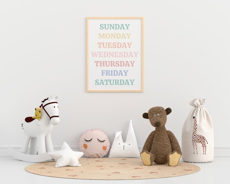 Pastel Days of the Week | Classroom Decor Elementary | Preschool ...
