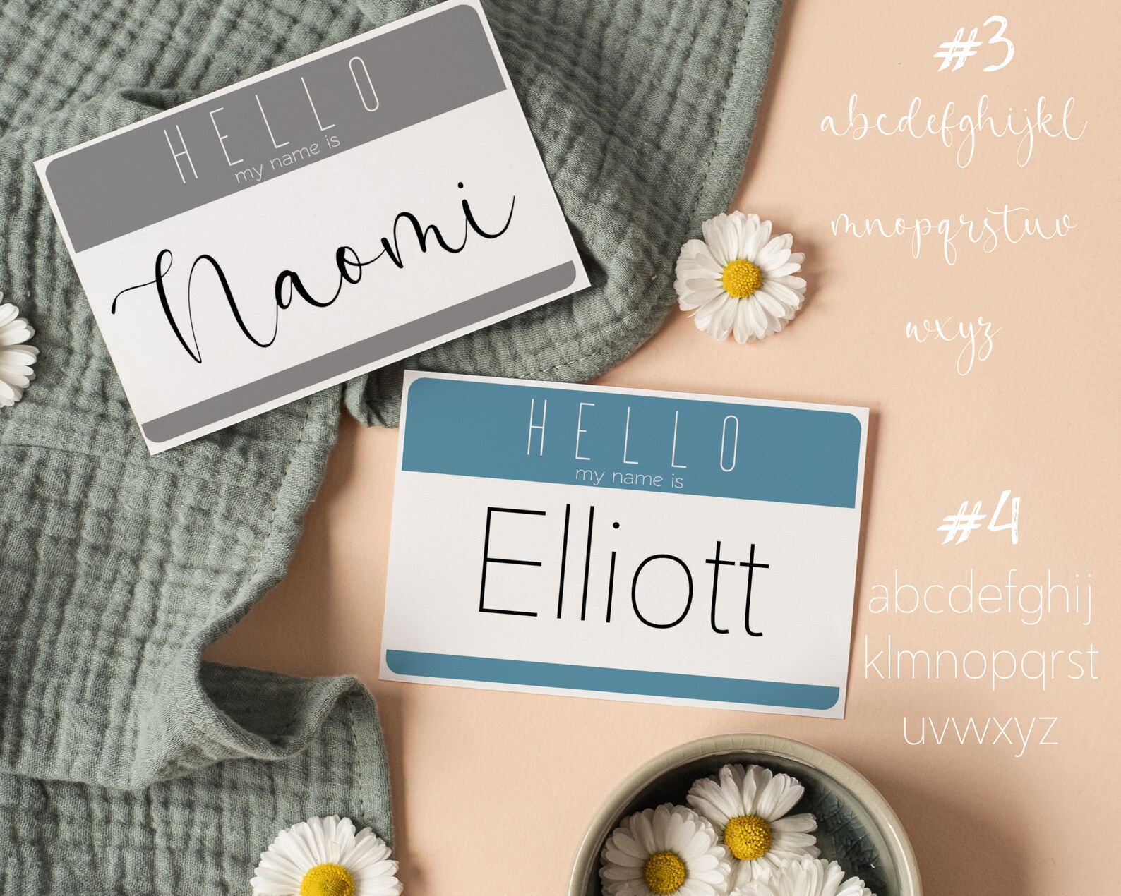 Baby Name Tag Hello My Name is Sticker Baby Name Tag Etsy