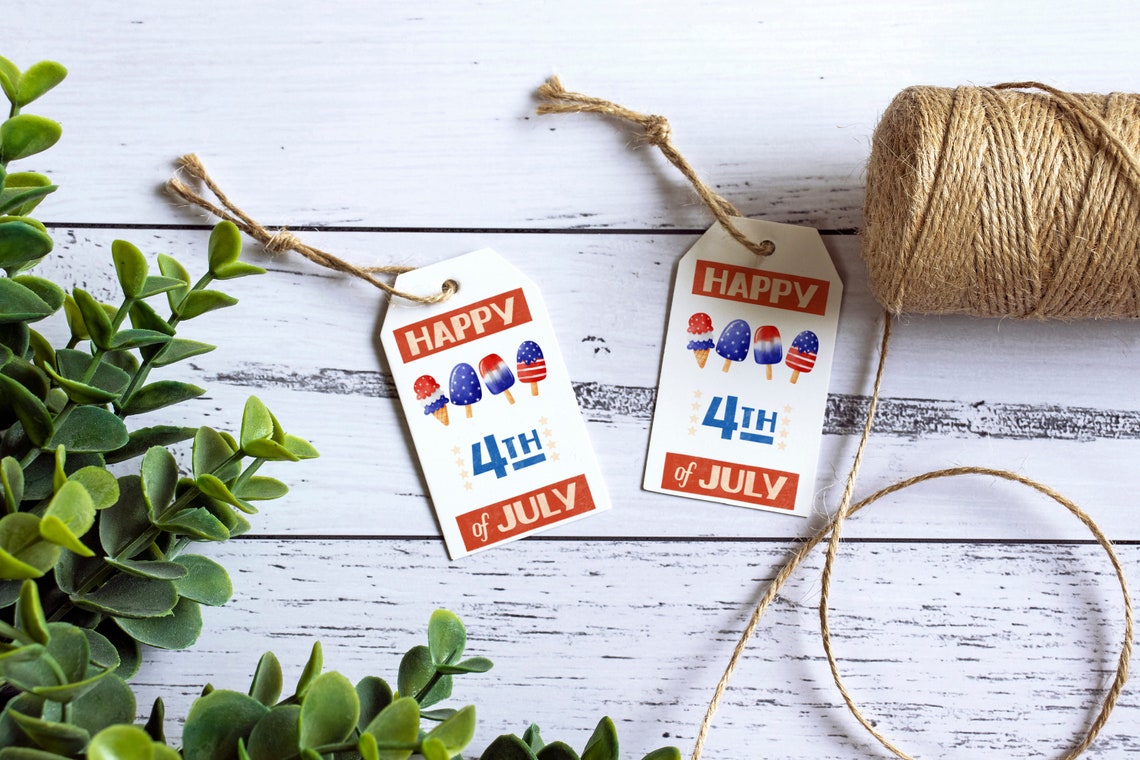 4th of July Printable Tag Tags for Handmade Items 4th of - Etsy
