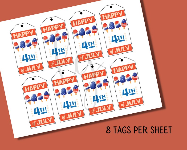 4th of July Printable Tag Tags for Handmade Items 4th of - Etsy