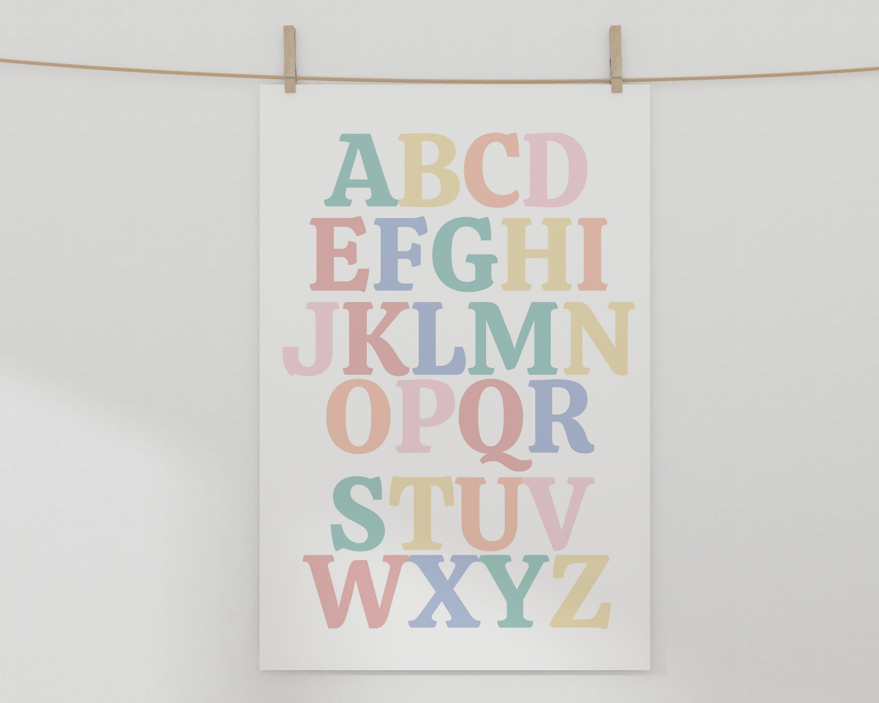 Pastell Alphabet Poster | Klassenzimmer Dekor Elementary | Vorschule ...