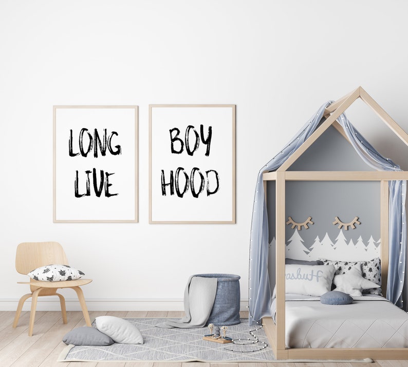 Boys Room Wall Art Printable Wall Art Long Live Boy Hood Etsy