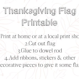 Printable Flag | Thanksgiving Table Decor | Thanksgiving Flag | Fall ...